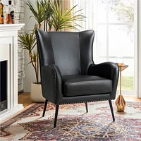 Halligan Upholstered Armchair with Nailhead Trims