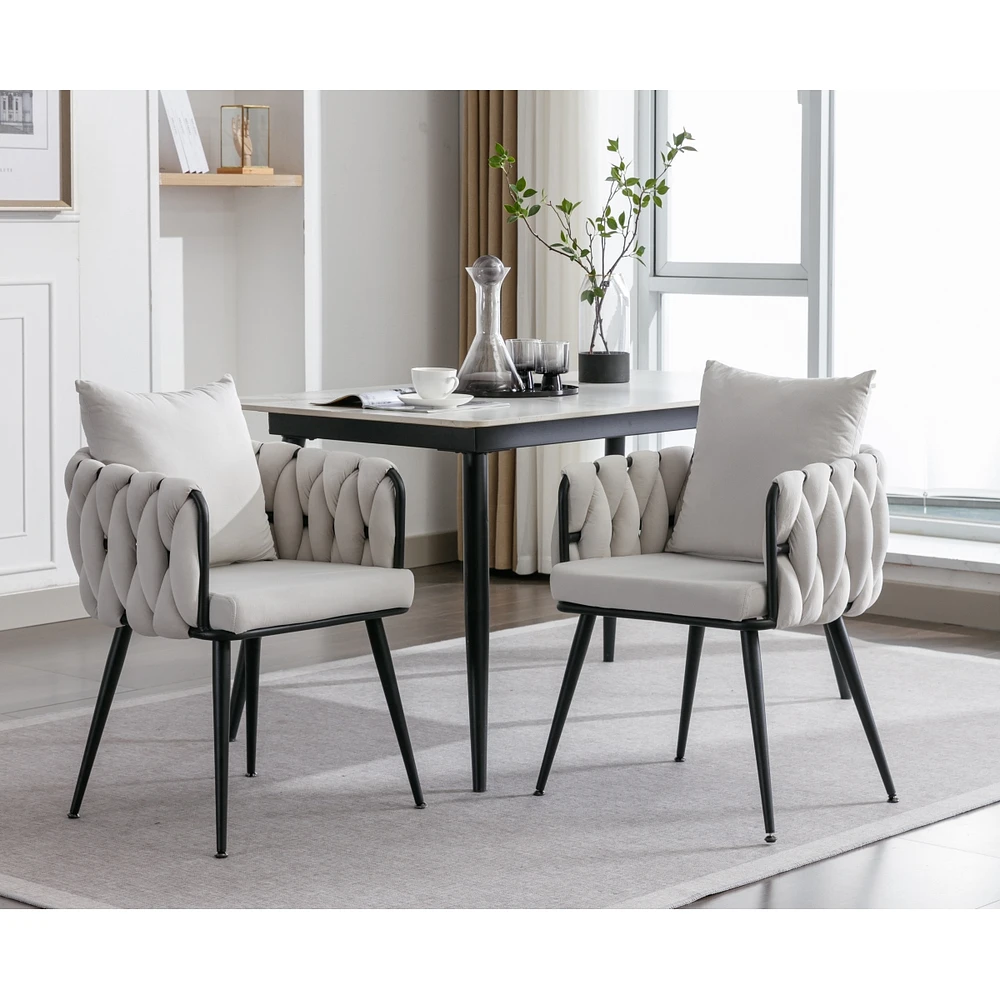 Streamdale Furniture Modern Velvet Dining Chairs Set Of 2