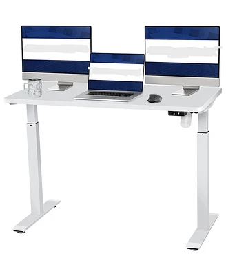Simplie Fun Whole Piece Electric Standing Desk, 48 X 24 Inches Height Adjustable Desk, Sit Stand Desk Home Office Desks