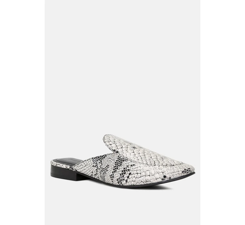 Marla Womens Metallic Leather Mules