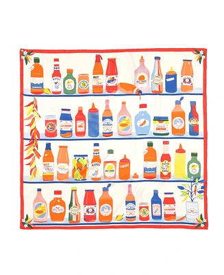 kate spade new york Women's Hot Sauce Silk Square Scarf