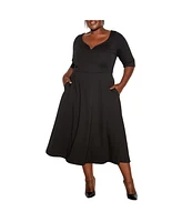 City Chic Plus Cute Girl Elbow Sleeve Dress