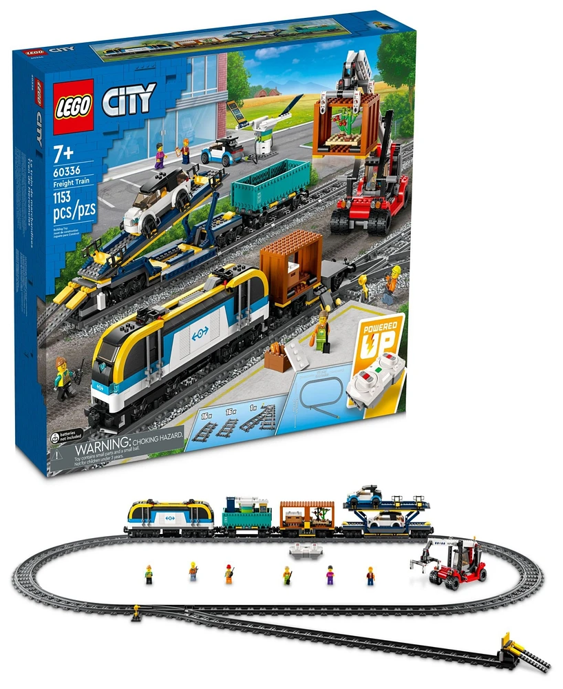 Lego City Freight Train 60336 Toy Building Set with 6 Minifigures