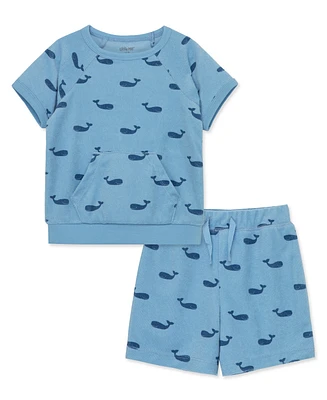 Little Me Whale Terry Set