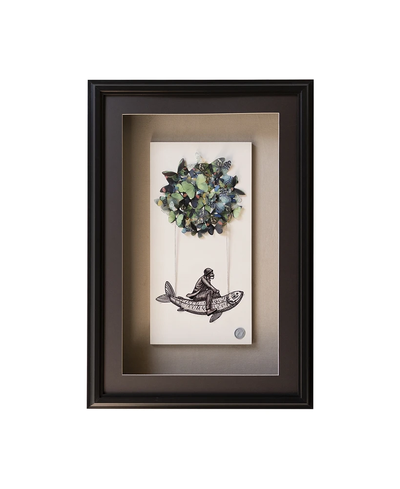 Butterfly Man - Framed Wall Art - Handmade Limited Edition