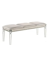 Simplie Fun Solid Wood Bench with Crystal Accent