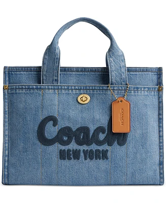 Coach Denim Cargo Medium Tote