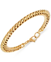 Steeltime Men's Stainless Steel Cuban Link Chain Bracelet