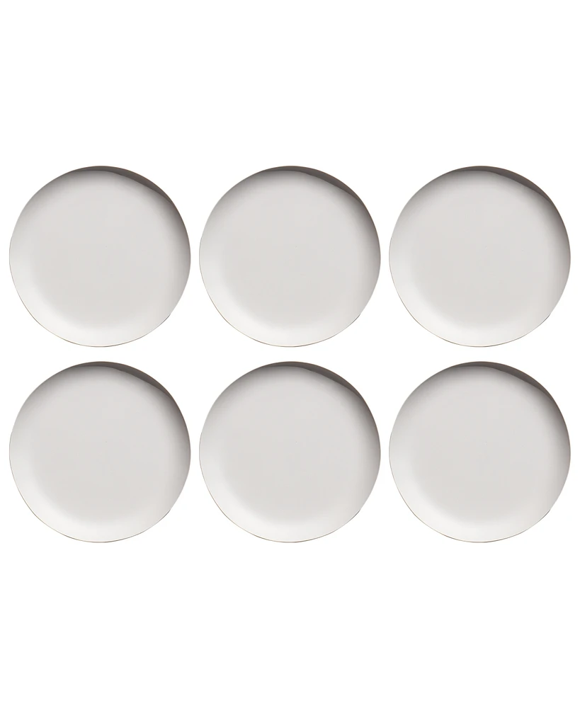 TarHong Natureone Craft Soft Matte Finish Coupe Dinner Plates, Set of 6