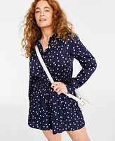 On 34th Women's Smocked Long-Sleeve Romper, Created for Macy's