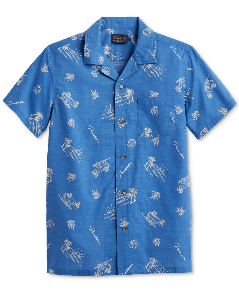 Pendleton Men's Aloha Island Print Short Sleeve Button-Front Shirt