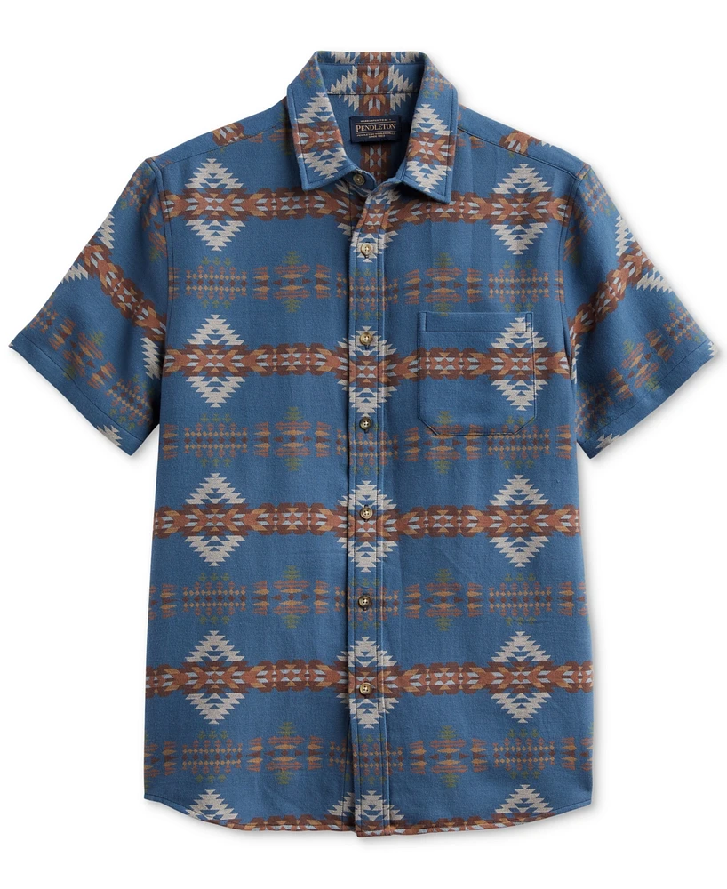 Pendleton Men's Unbrushed Chamois Printed Short Sleeve Button-Front Shirt