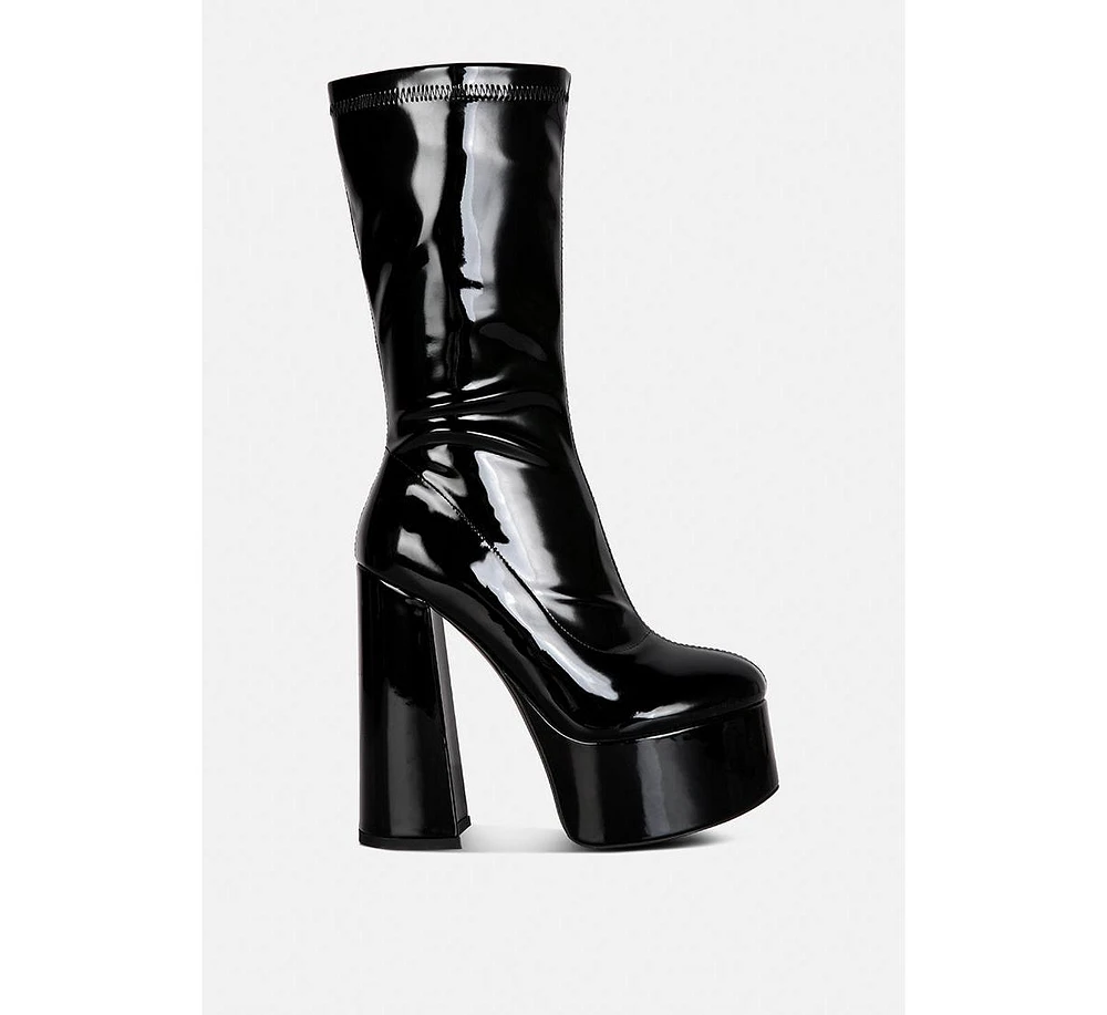 vinkele block heeled boot