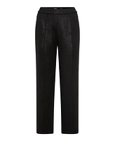 Olsen Women's Mona Fit Straight Leg Coated Pull-On Pant