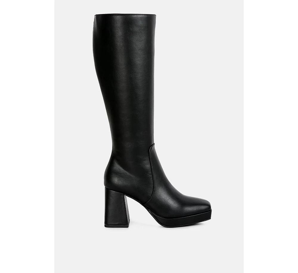 bouts high calf block heel boots