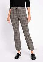 Olsen Pia Fit Boot cut Leg Plaid Trouser