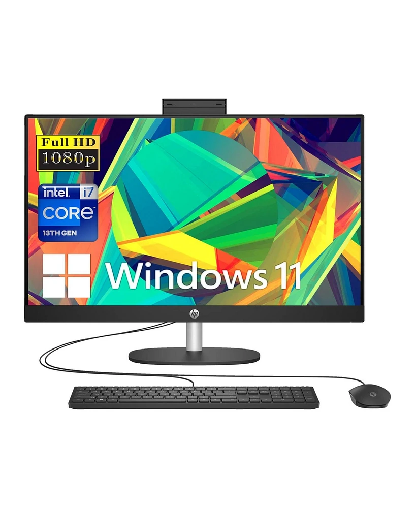 Hp Essential 27-cr0000t All-in-One, 27" Fhd 1920 1080 Non-touch 60Hz, Intel Core i7-1355U, Intel Uhd Graphics, 8GB DDR4 Sodimm Ram, 512GB PCIe M.2 Ssd