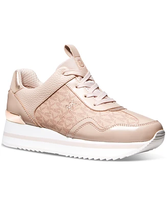 Michael Kors Women's Raina Lace-Up Trainer Running Sneakers