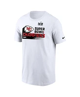 Men's Nike White Kansas City Chiefs Super Bowl Lviii Champions Iconic T-shirt