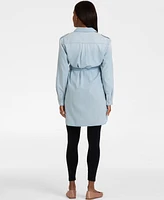 Seraphine Women's Cotton Chambray Belted Maternity Tunic