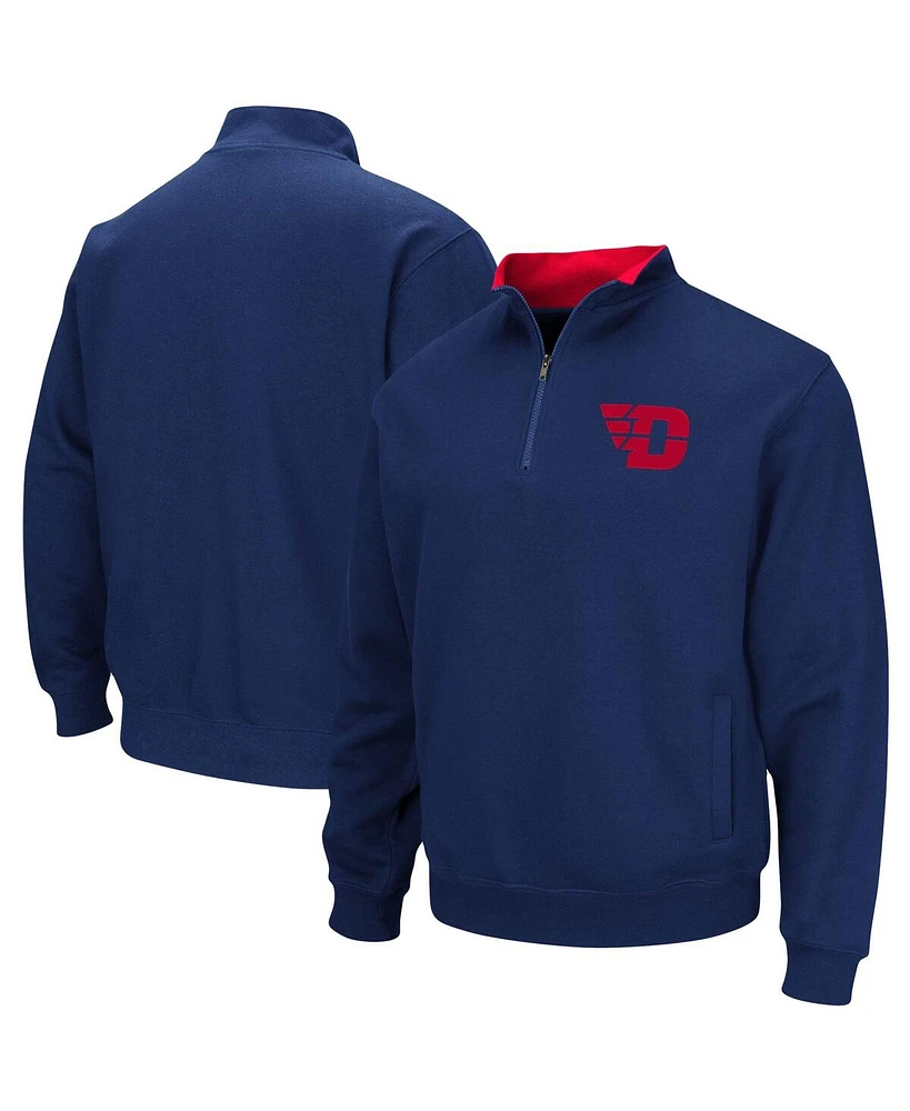 Men's Colosseum Navy Dayton Flyers Tortugas Logo Quarter-Zip Jacket