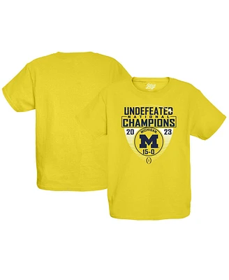 Big Boys Blue 84 Maize Michigan Wolverines College Football Playoff 2023 National Champions Draft Pick Undefeated T-shirt