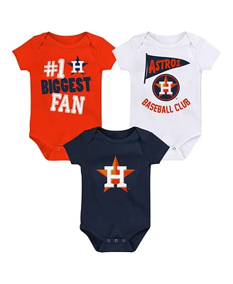 Baby Boys and Girls Fanatics Houston Astros Fan Pennant 3-Pack Bodysuit Set