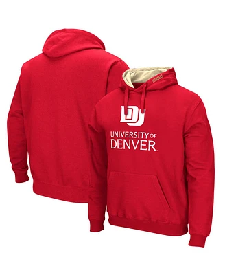 Men's Colosseum Crimson Denver Pioneers Isle Pullover Hoodie