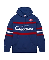 Men's Mitchell & Ness Navy Montreal Canadiens Head Coach Pullover Hoodie