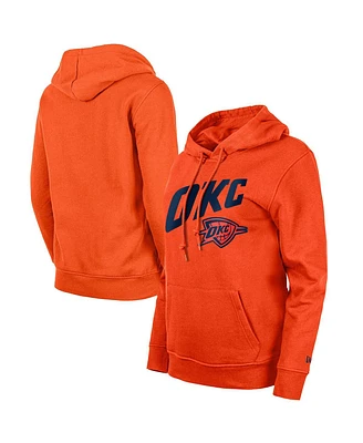 Women's New Era Orange Oklahoma City Thunder 2023/24 Edition Pullover Hoodie