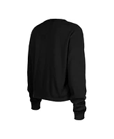 Women's New Era Black Las Vegas Raiders Thermal Crop Long Sleeve T-shirt