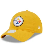 Women's New Era Gold Pittsburgh Steelers Main Core Classic 2.0 9TWENTY Adjustable Hat