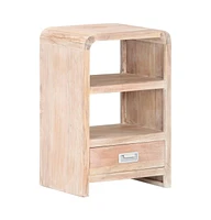 Bedside Table 15.7"x11.8"x23.6" Solid Acacia Wood