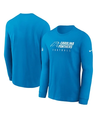 Men's Nike Blue Carolina Panthers Sideline Performance Long Sleeve T-shirt