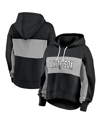 Women's Fanatics Black Chicago White Sox Filled Stat Sheet Pullover Hoodie