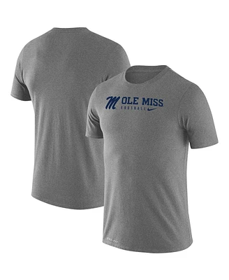 Men's Nike Heather Gray Ole Miss Rebels Changeover Legend T-shirt