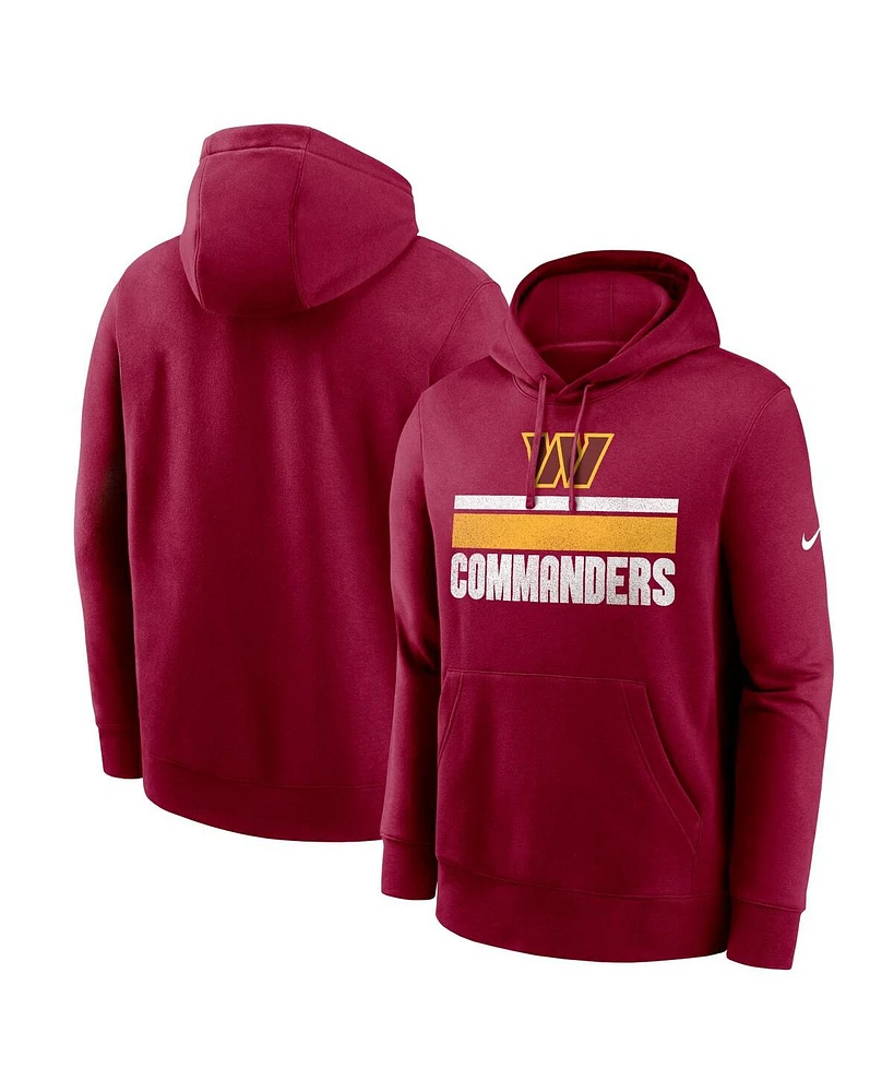 Men's Nike Burgundy Washington Commanders Club Fleece Pullover Hoodie