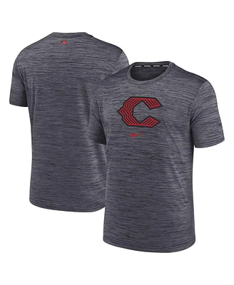 Men's Nike Charcoal Cincinnati Reds City Connect Velocity Practice Performance T-shirt