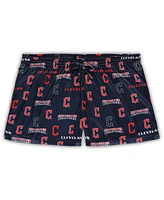 Women's Concepts Sport White, Navy Cleveland Guardians Plus Tank Top and Shorts Sleep Set