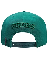 Men's Pro Standard Forest Green Philadelphia 76ers Tonal Logo Snapback Hat