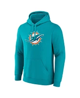 Men's Fanatics Aqua Miami Dolphins Primary Logo Fleece Pullover Hoodie