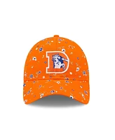 Women's New Era Orange Denver Broncos Floral 9TWENTY Adjustable Hat