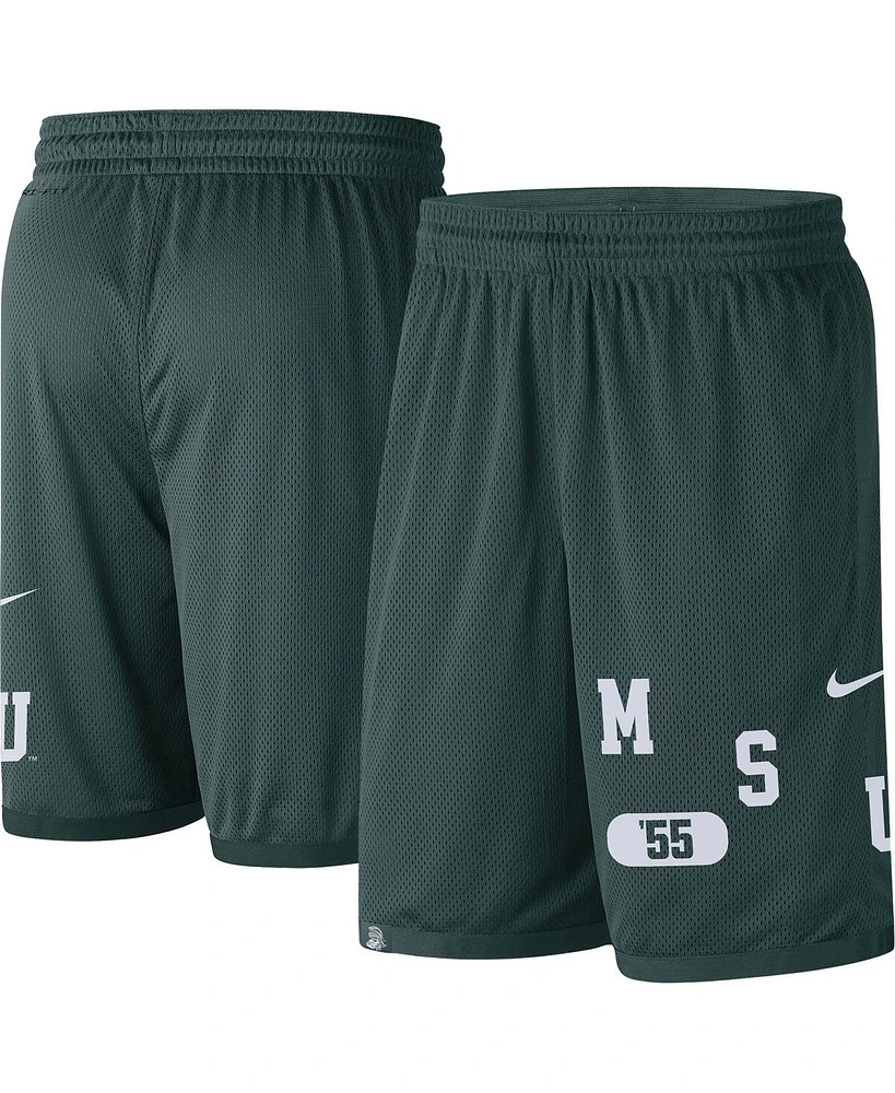 Men's Nike Green Michigan State Spartans Wordmark Performance Shorts