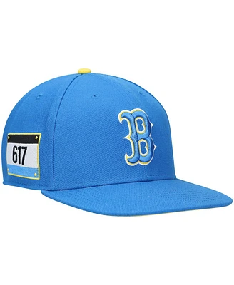 Men's '47 Brand Blue Boston Red Sox 2021 City Connect Captain Snapback Hat