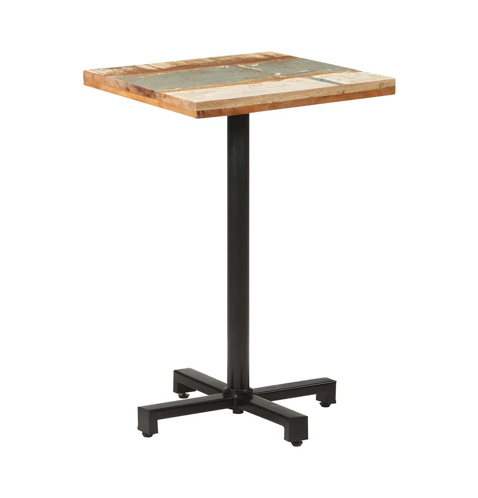 Bistro Table Square 19.7"x19.7"x29.5" Solid Reclaimed Wood