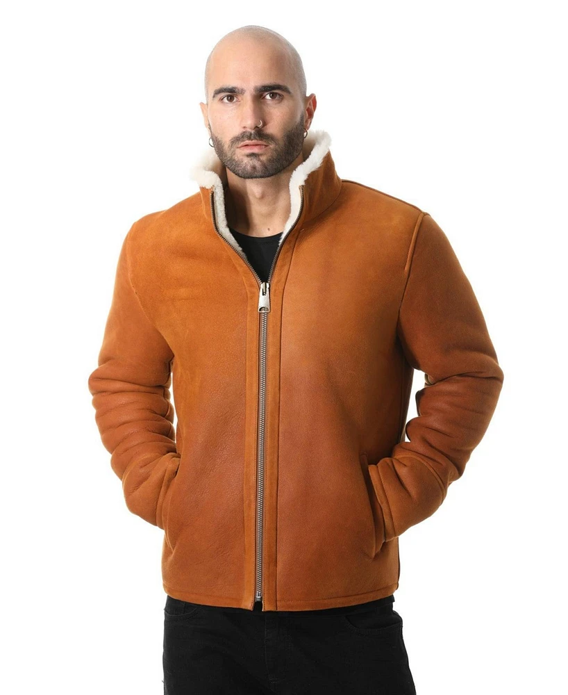 Furniq Uk Men's Shearling Casual Jacket