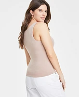 On 34th Women's Scoop-Neck Sleeveless Longline Tank Top, Created for Macy's