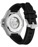 Philipp Plein Men's Automatic Skeleton Royal Silicone Strap Watch 46mm