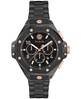 Philipp Plein Men's Chronograph Black Ion Plated Bracelet Watch 46mm