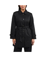 Ellen Tracy Women's Cinched Waist Gillet Trench Coat